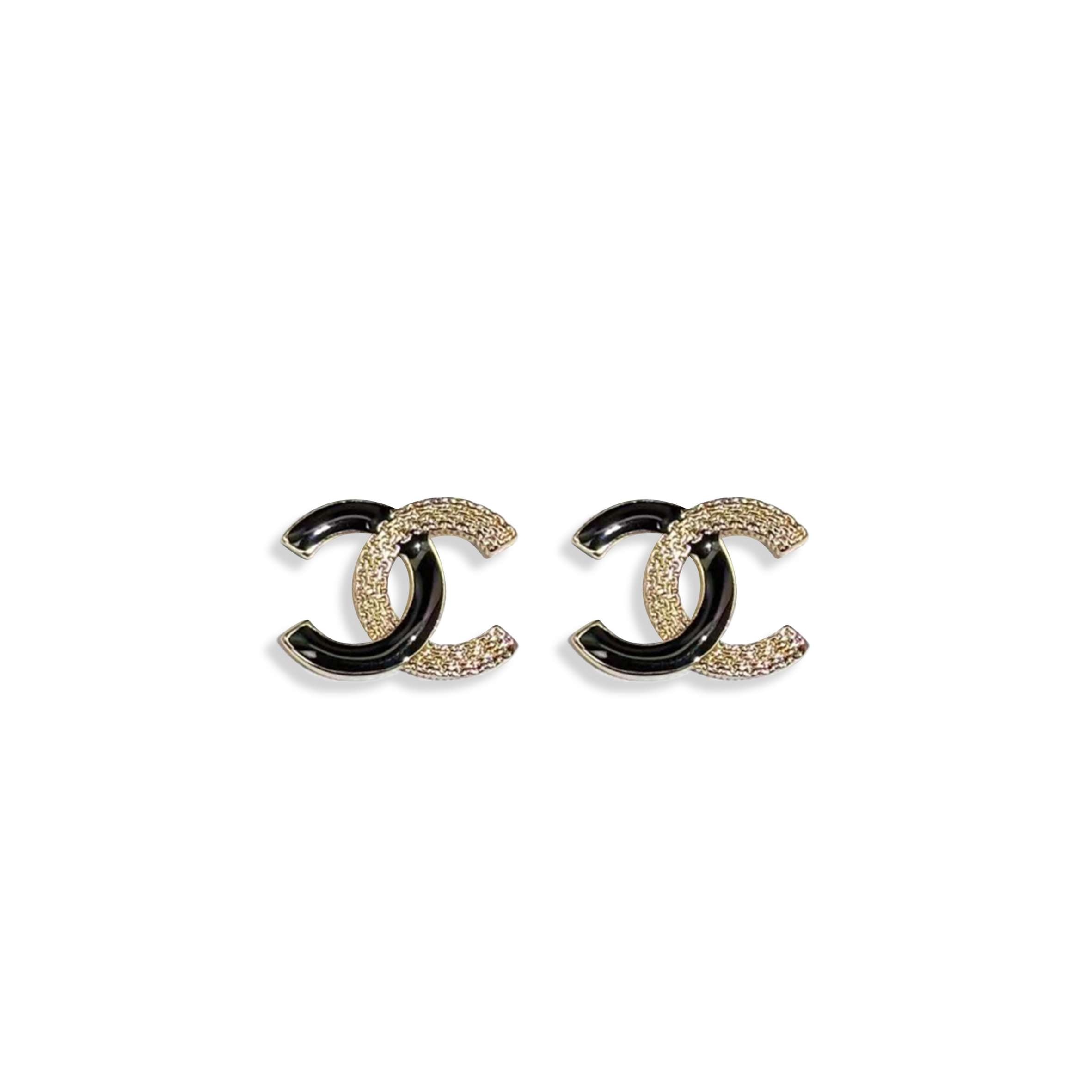 Ch**el black metal earrings ab5843